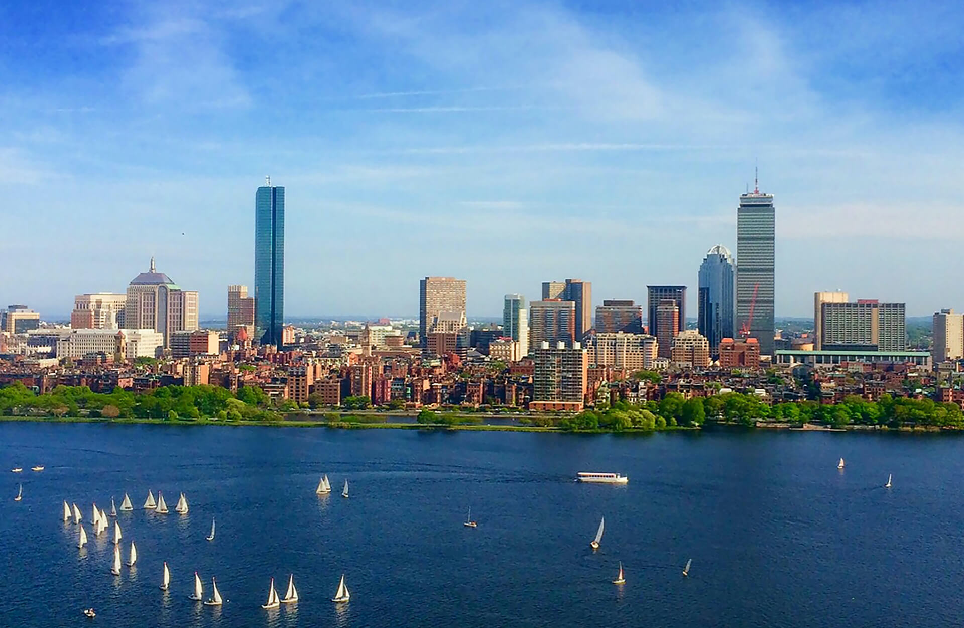 Boston city skyline.