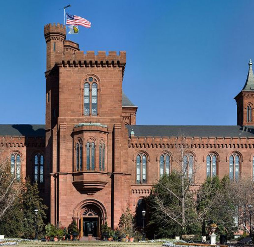 A picture of the Smithsonian Castle.