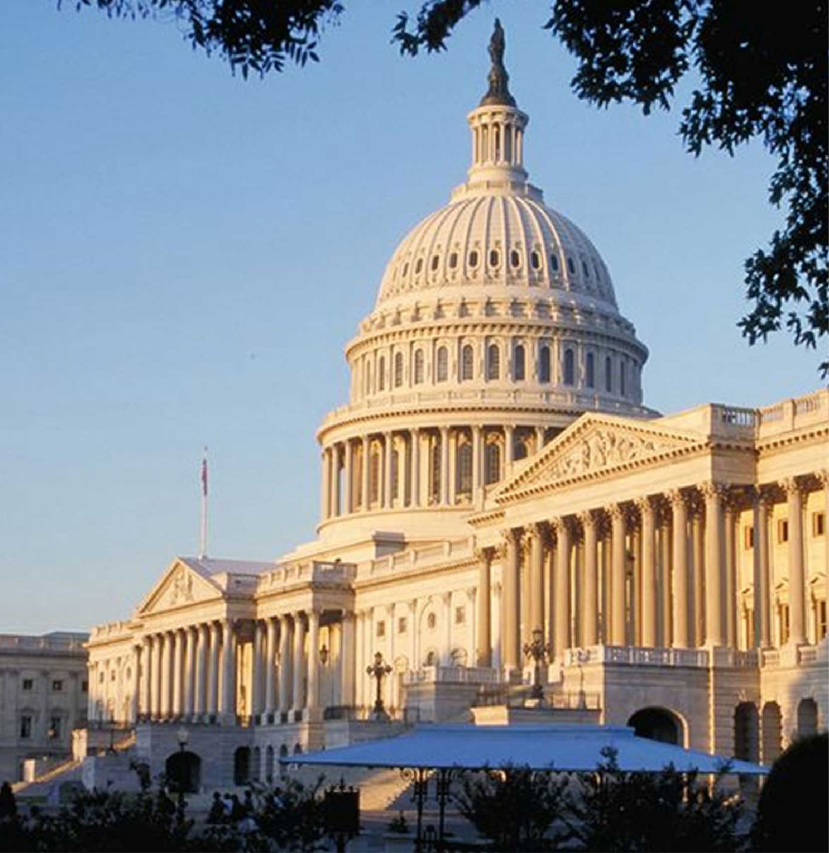 A picture of the U.S. Capitol building, featuring the dome.